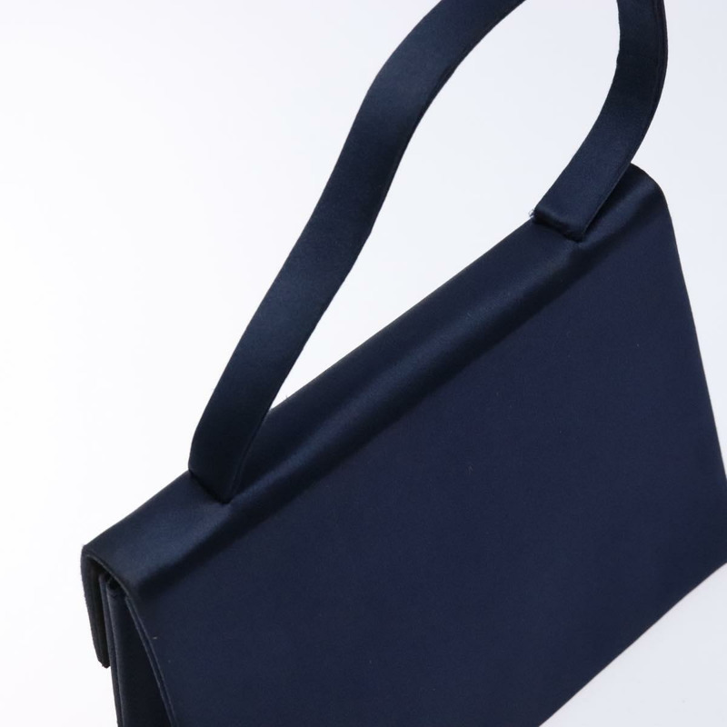 【日本直送】克莉絲汀‧迪奧 (Christian Dior) 手提包 緞面海軍藍金色 正品 PP872-5