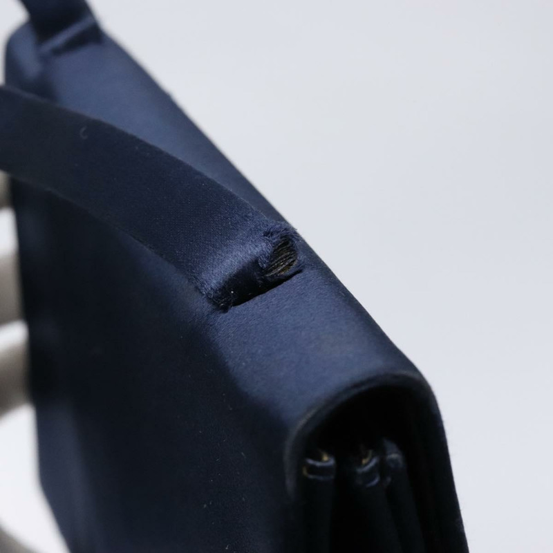 【日本直送】克莉絲汀‧迪奧 (Christian Dior) 手提包 緞面海軍藍金色 正品 PP872-8