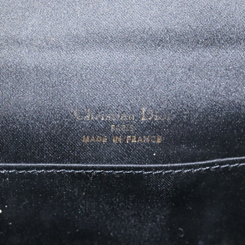 【日本直送】克莉絲汀‧迪奧 (Christian Dior) 手提包 緞面海軍藍金色 正品 PP872-18