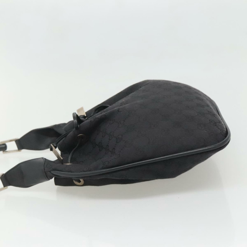 【日本直送】GUCCI 竹節 GG 帆布單肩包 黑銀 001 4033 正品 yk19021-2