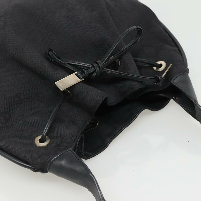 【日本直送】GUCCI 竹節 GG 帆布單肩包 黑銀 001 4033 正品 yk19021-5