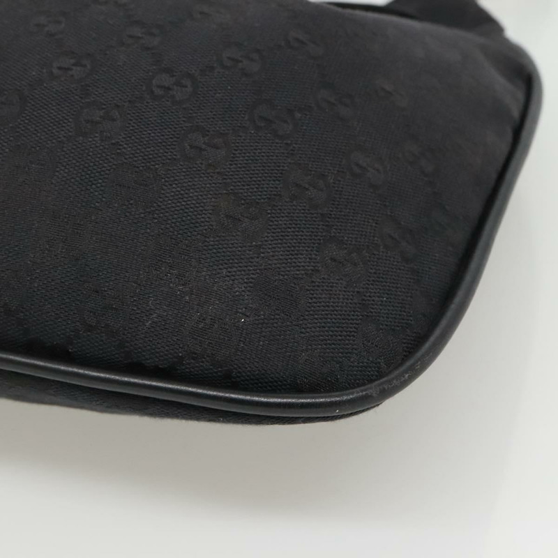 【日本直送】GUCCI 竹節 GG 帆布單肩包 黑銀 001 4033 正品 yk19021-8