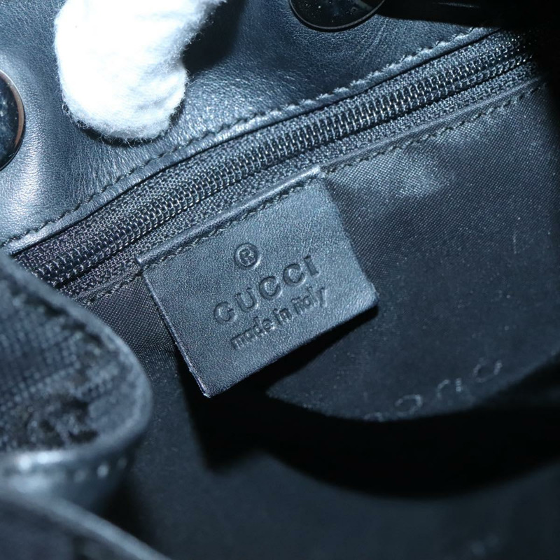 【日本直送】GUCCI 竹節 GG 帆布單肩包 黑銀 001 4033 正品 yk19021-16