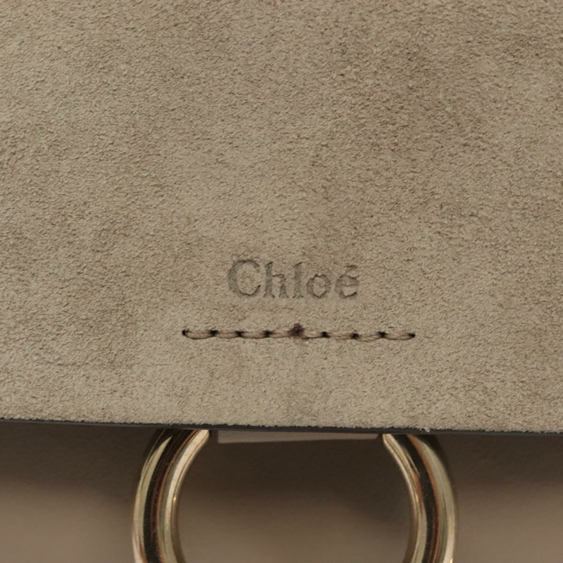 【日本直送】Chloe Fay 肩背包 絨面革 米色金色 正品 am8818-18
