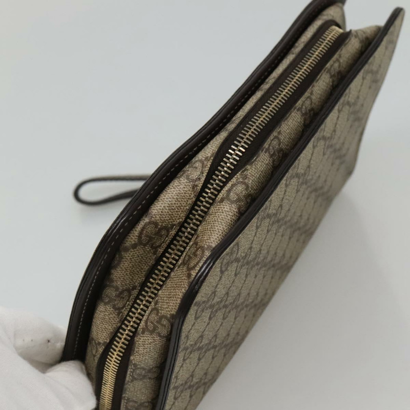 【日本直送】GUCCI GG Supreme 手拿包 PVC 米色 201755 正品 ep10045-4