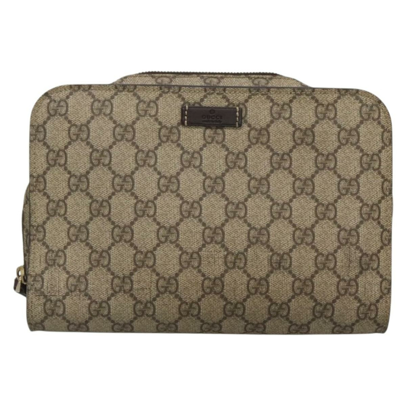 【日本直送】GUCCI GG Supreme 手拿包 PVC 米色 201755 正品 ep10045-12