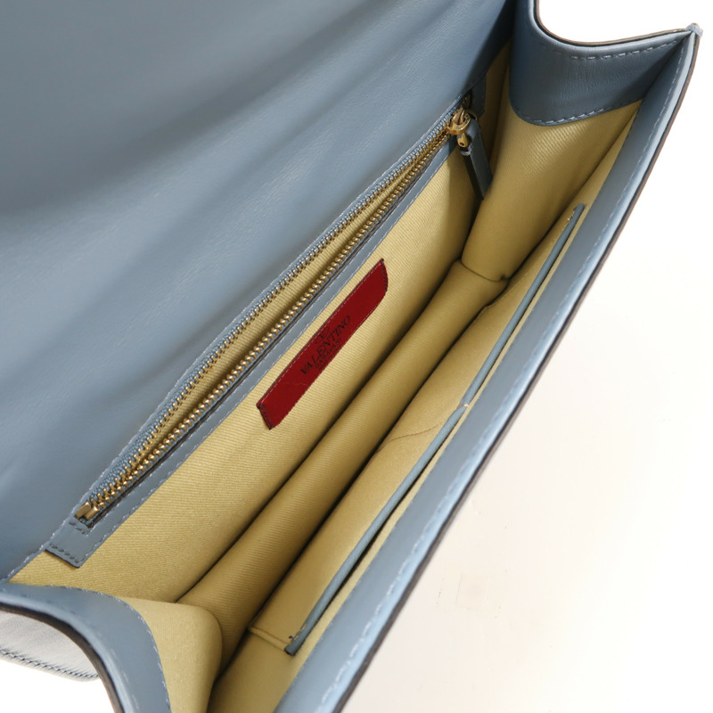 Valentino 牛皮皮革Shoulder Bag金扣鏈帶肩背袋-9
