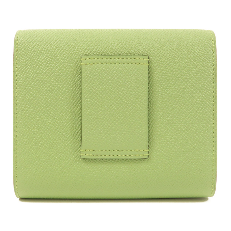 HERMES Epsom皮革Constance Slim金扣錢包Vert Criquet-1