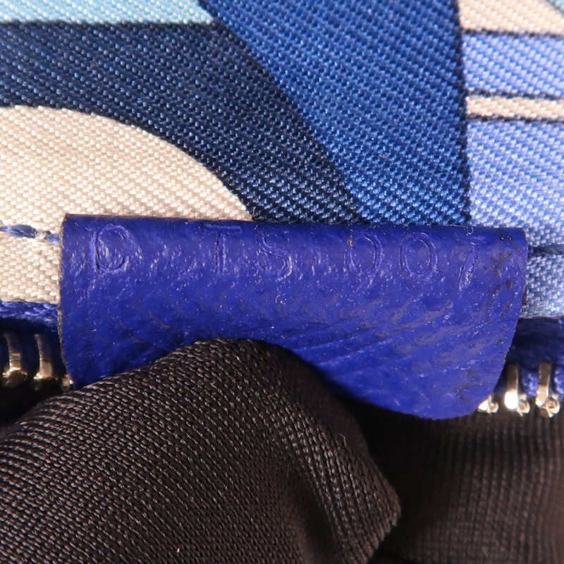 HERMES Epsom皮革Coin Purse銀扣零錢包Bleu Electrique-6
