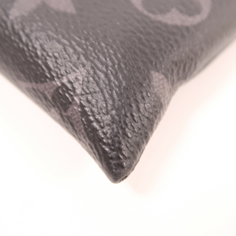 LOUIS VUITTON Monogram Eclipse Discovery Pochette銀扣手拿包-4
