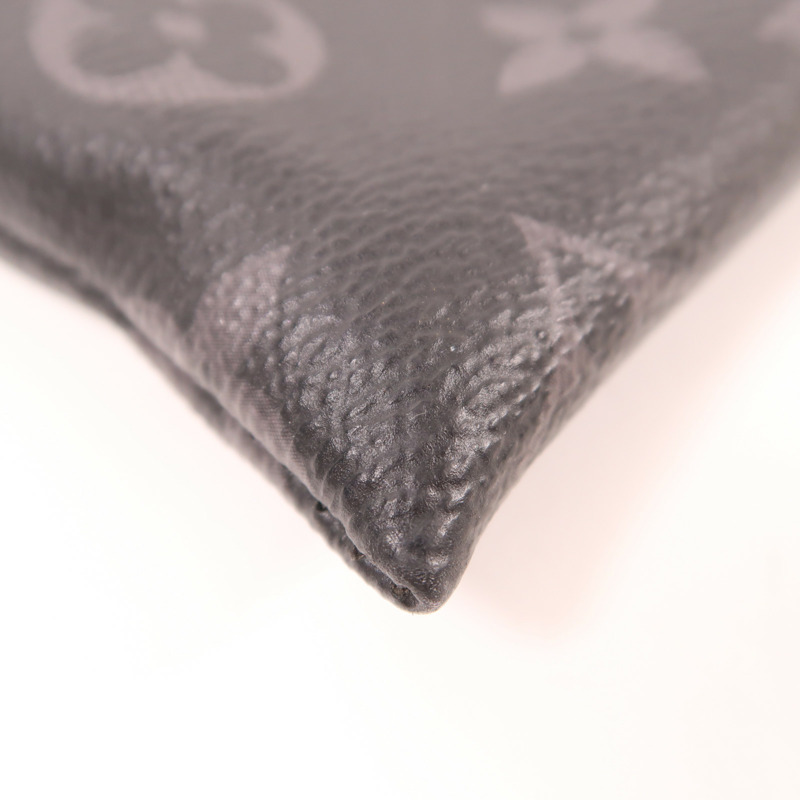 LOUIS VUITTON Monogram Eclipse Discovery Pochette銀扣手拿包-5