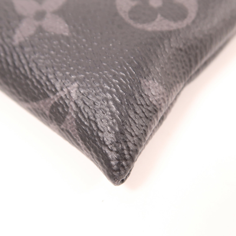 LOUIS VUITTON Monogram Eclipse Discovery Pochette銀扣手拿包-6