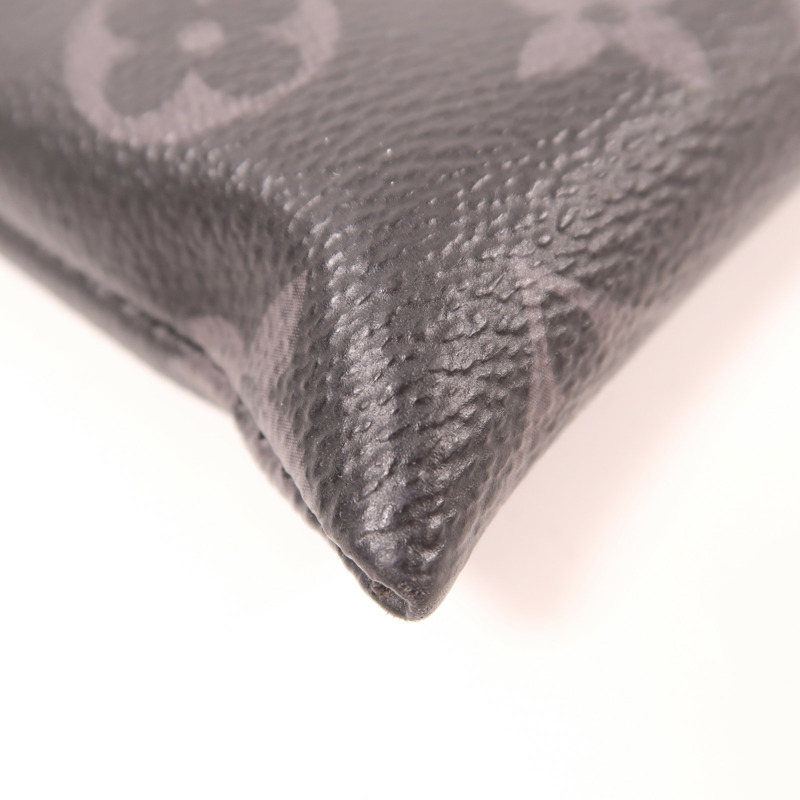 LOUIS VUITTON Monogram Eclipse Discovery Pochette銀扣手拿包-7