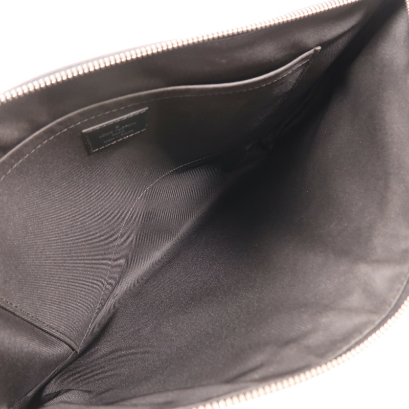 LOUIS VUITTON Monogram Eclipse Discovery Pochette銀扣手拿包-8