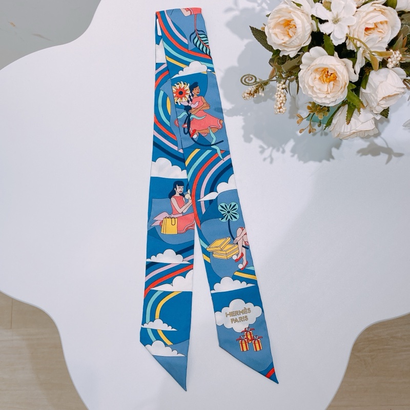 TW4412 Hermes 愛馬仕 絲巾Carres Volants Twilly-1