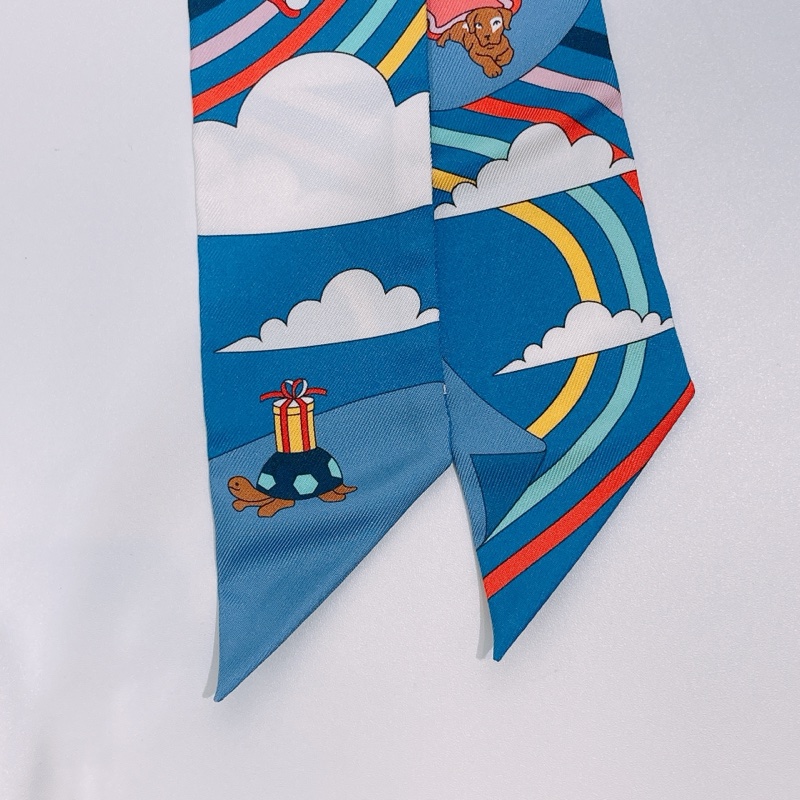 TW4412 Hermes 愛馬仕 絲巾Carres Volants Twilly-4