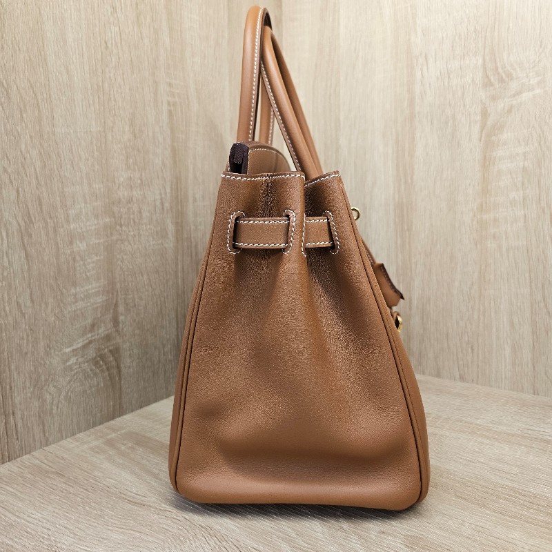 [新新美品甜價😘] Hermes愛馬仕 37金棕Jonathan小牛皮金釦Birkin鉑金30-3