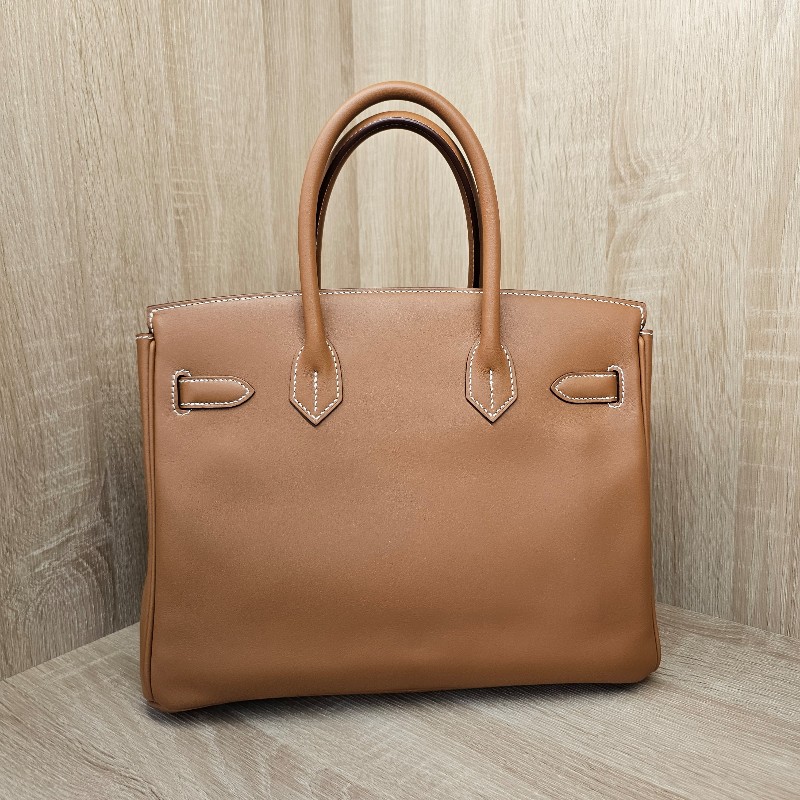 [新新美品甜價😘] Hermes愛馬仕 37金棕Jonathan小牛皮金釦Birkin鉑金30-4