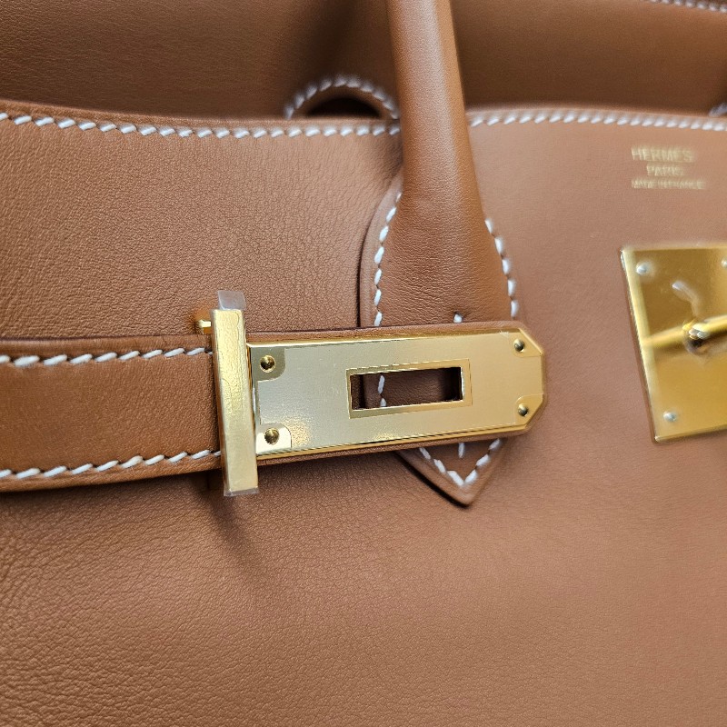 [新新美品甜價😘] Hermes愛馬仕 37金棕Jonathan小牛皮金釦Birkin鉑金30-9