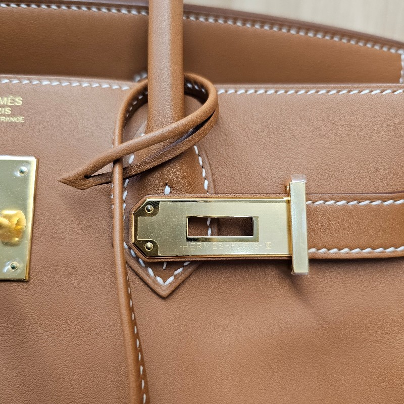 [新新美品甜價😘] Hermes愛馬仕 37金棕Jonathan小牛皮金釦Birkin鉑金30-10