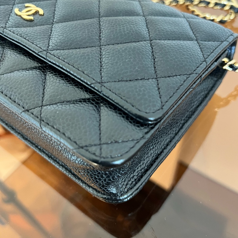 #全網最便宜#極新 Chanel woc 荔枝金釦 附保卡-9