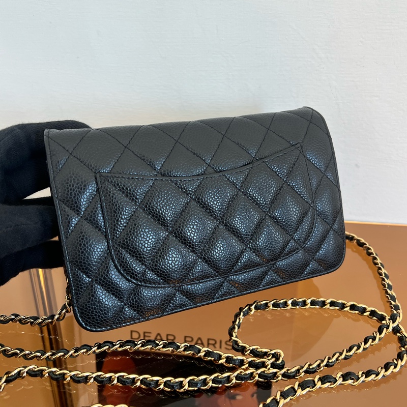 #全網最便宜#附保卡 Chanel woc 荔枝金釦-1