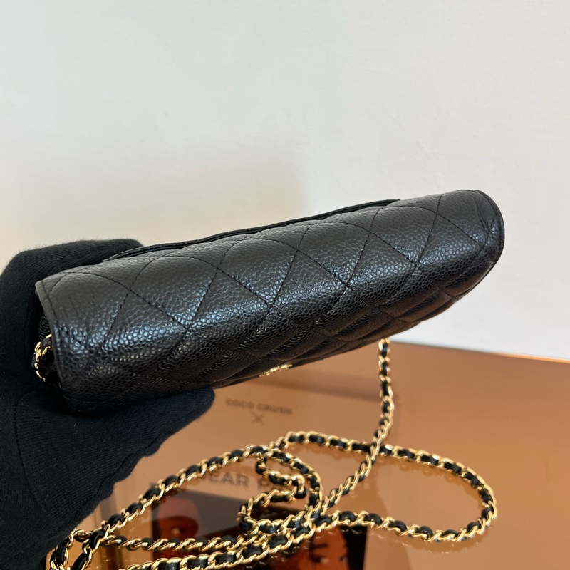 #全網最便宜#附保卡 Chanel woc 荔枝金釦-2