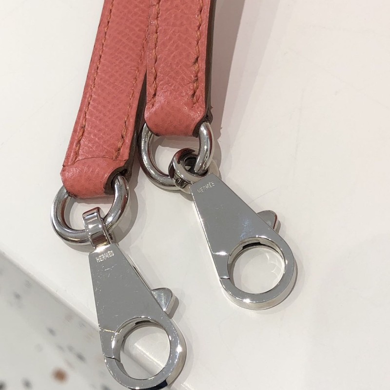 Hermes Bolide25龍蝦粉銀扣 框R刻 單包-8