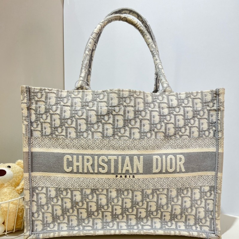 Dior Book tote中號帆布Oblique老花托特包-0