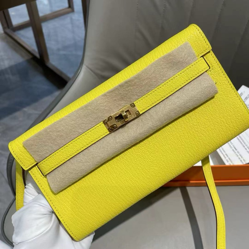 🌈Hermes💛kelly to go💛檸檬黃金扣🌈全新全套💛有單💛Full Set🌟原膜在🌟-3