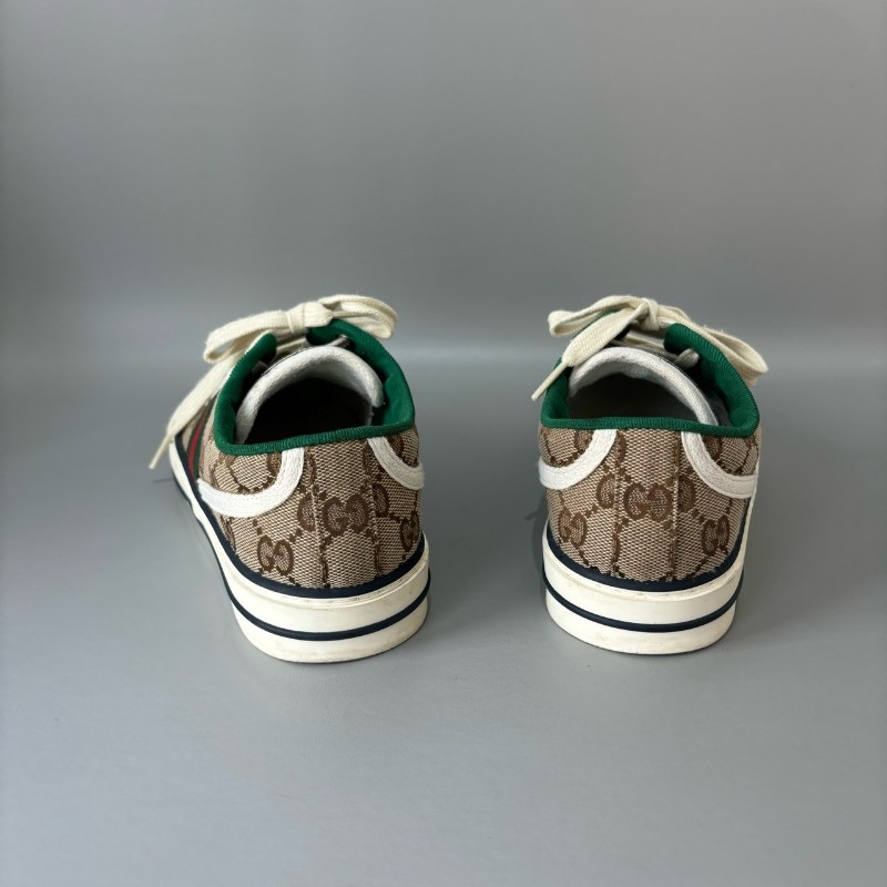 Gucci/古馳 Tennis1977系列 女士GG運動鞋刺繡休閒紅底板鞋 37碼 偏大-2