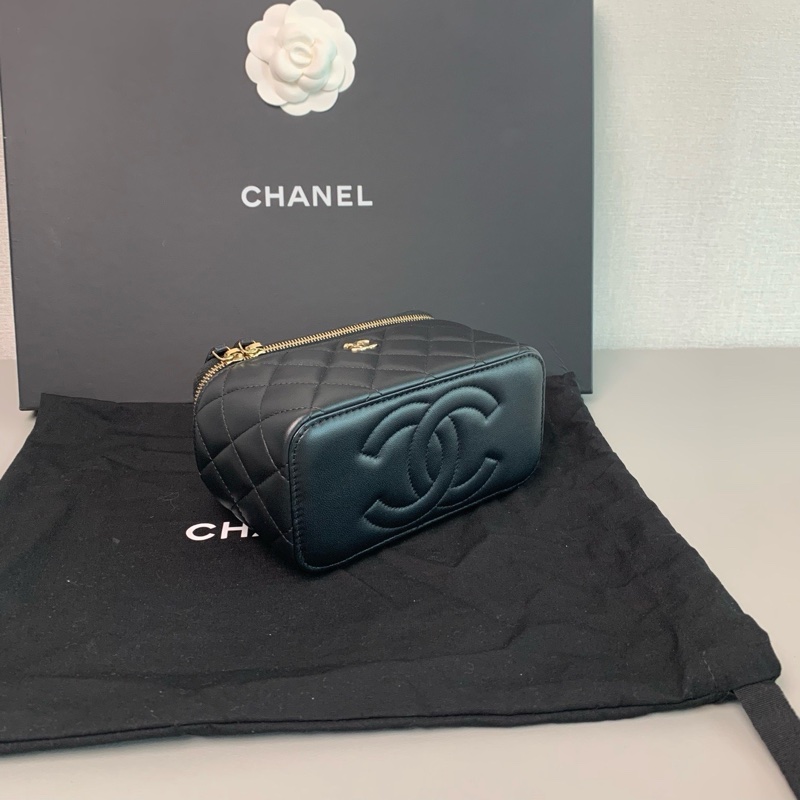 Chanel 足球羊皮化妝包 晶片款 有購證-5