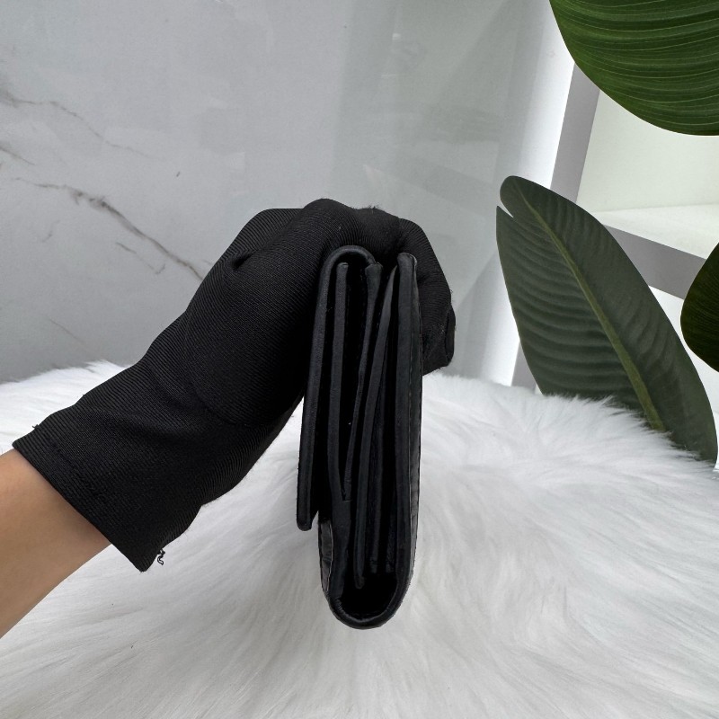 Gucci古馳絕版鑽石紋長款錢包銀包手拿包 經典的棕黑配色-2