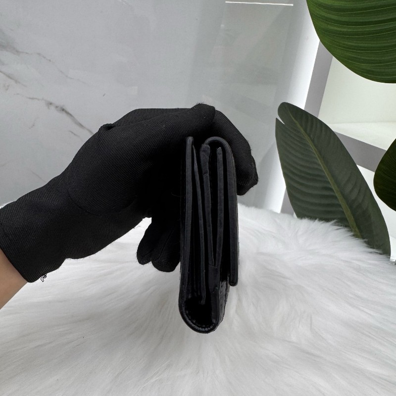 Gucci古馳絕版鑽石紋長款錢包銀包手拿包 經典的棕黑配色-3