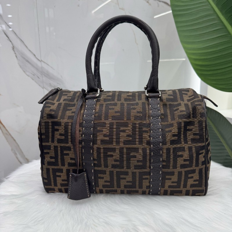 Fendi中古老花Vintage帆布手提包旅行包 經典永不過時-0