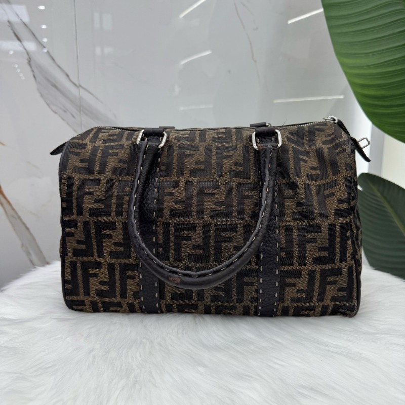 Fendi中古老花Vintage帆布手提包旅行包 經典永不過時-1