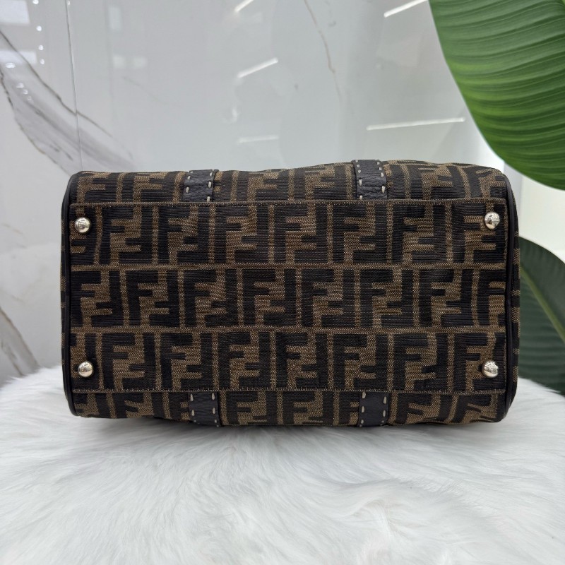 Fendi中古老花Vintage帆布手提包旅行包 經典永不過時-4