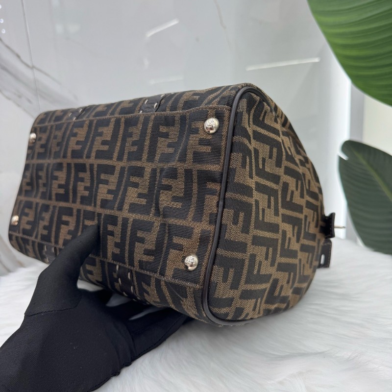 Fendi中古老花Vintage帆布手提包旅行包 經典永不過時-6