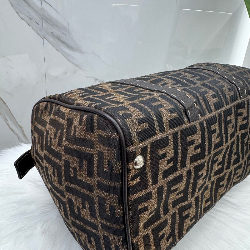 Fendi中古老花Vintage帆布手提包旅行包 經典永不過時-10