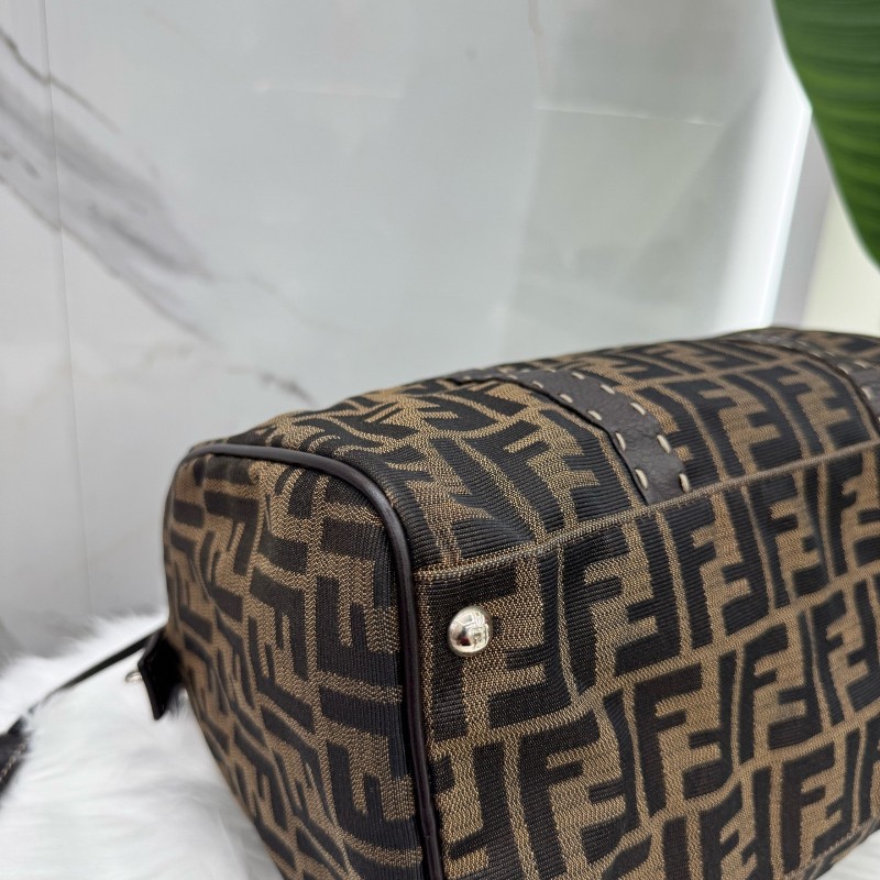 Fendi中古老花Vintage帆布手提包旅行包 經典永不過時-11