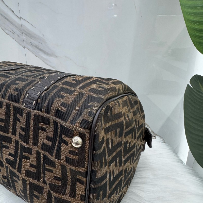 Fendi中古老花Vintage帆布手提包旅行包 經典永不過時-12