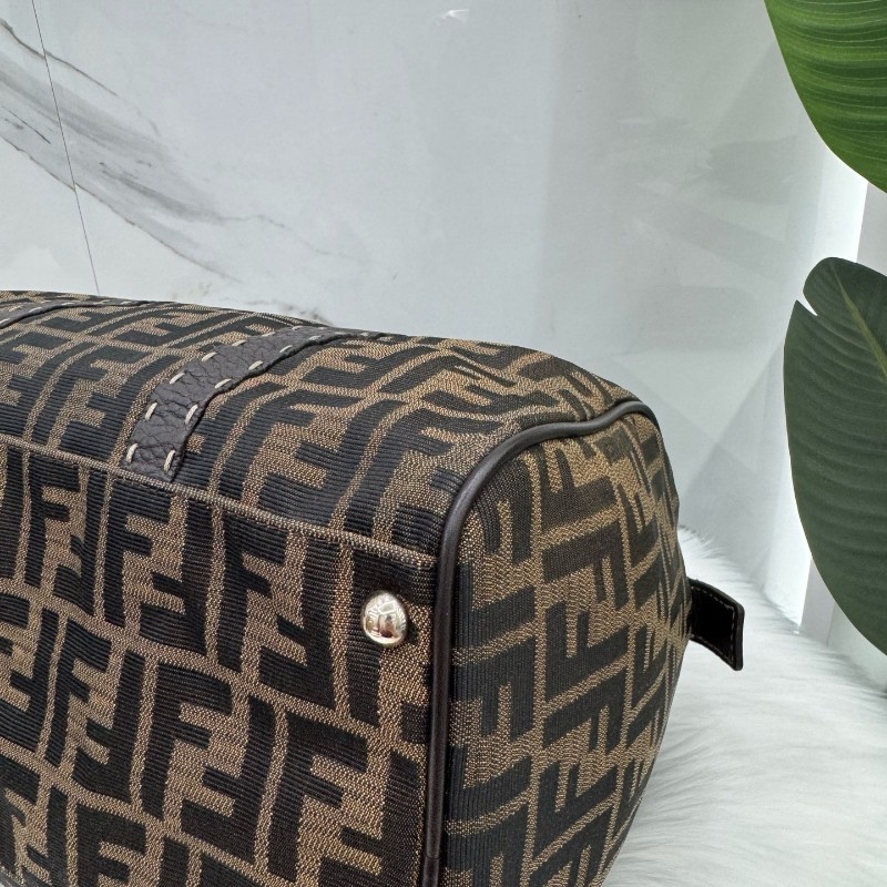 Fendi中古老花Vintage帆布手提包旅行包 經典永不過時-13