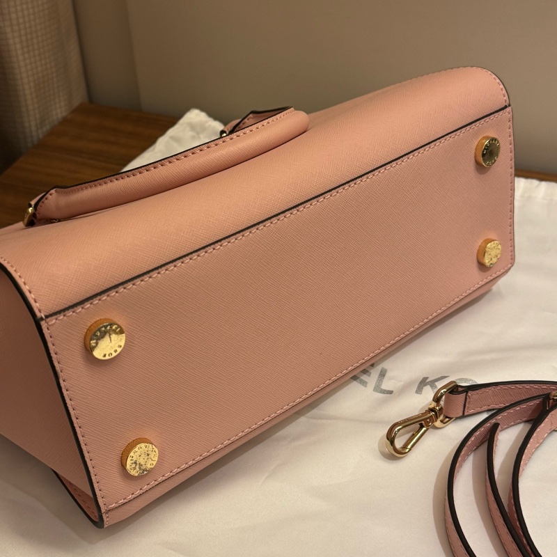 MICHAEL KORS SELMA 素面防刮兩用包 粉色-3
