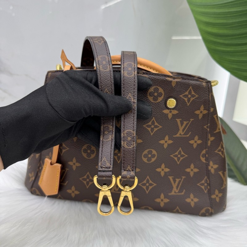 Louis Vuitton 經典老花蒙田BB手提包肩背包-13