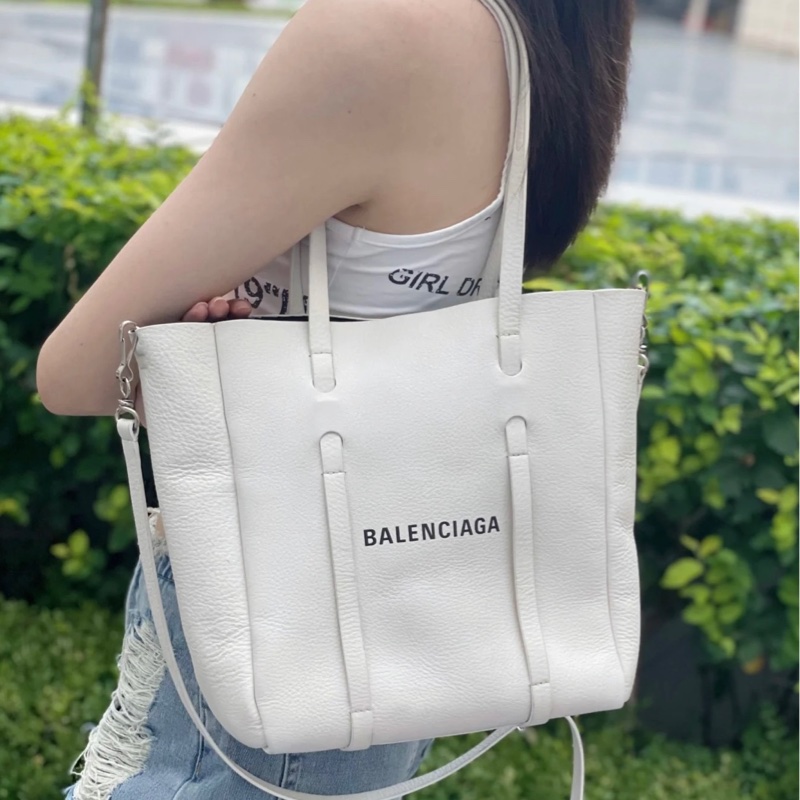 ✔️BALENCIAGA 巴黎世家 Everyday Tote XS 489813 牛皮托特包/斜背包/手提包/白色-0