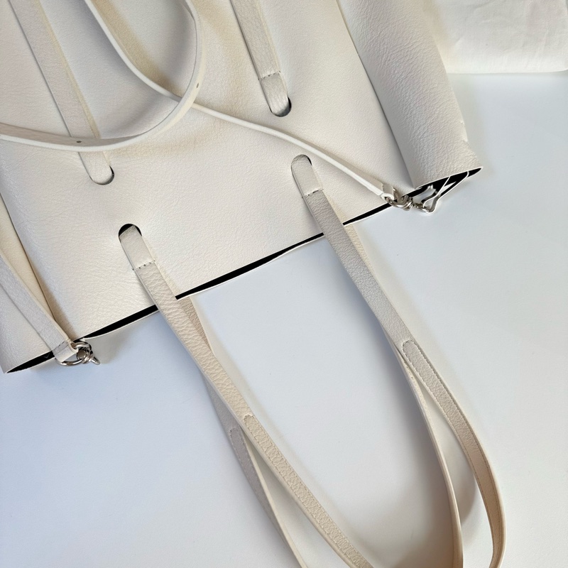 ✔️BALENCIAGA 巴黎世家 Everyday Tote XS 489813 牛皮托特包/斜背包/手提包/白色-11