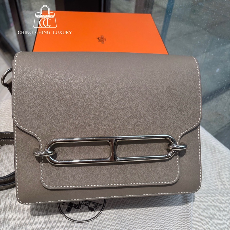 🌈Hermes🧡Roulis 23🧡大象灰銀扣🌟98新🌈evercolor皮🌟已hold🌈-0