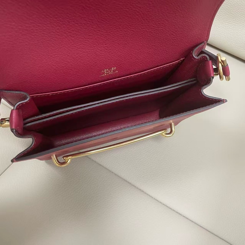 🌈Hermes❤️Mini Roulis 19❤️石榴紅金扣❤️98新🌟evercolor皮🌟-1