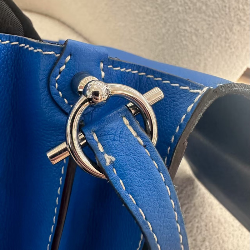 🌈Hermes💙Roulis 23💙藍色銀扣💙98新🌟evercolor皮🌟豬鼻子🌟-6