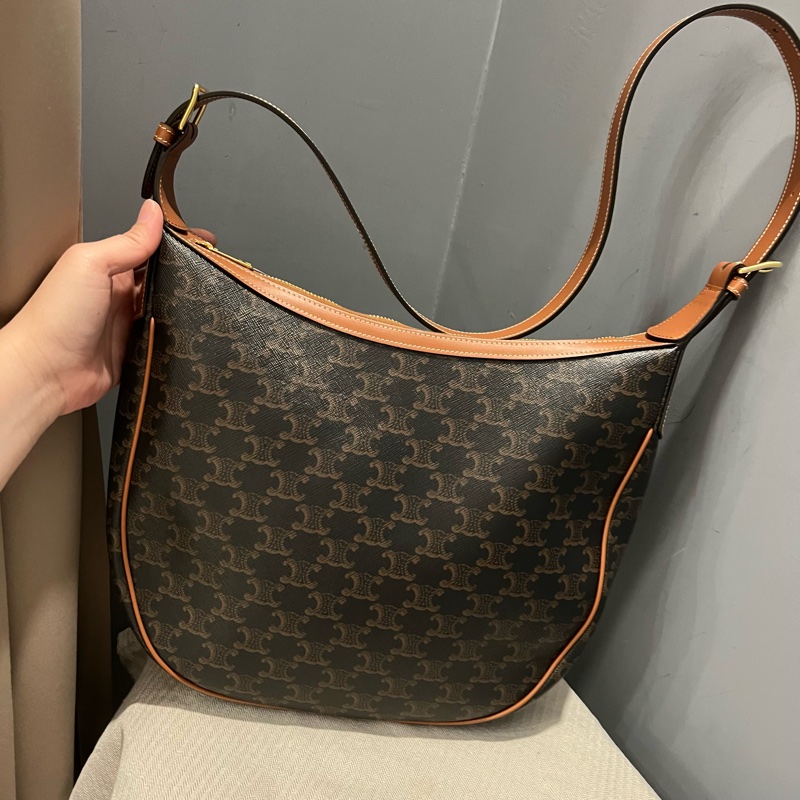 Celine 經典老花 大款 Hobo包 腋下包-1